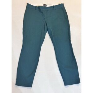 J.Crew‎ Minnie Womens Dress Pants Size 10 Green Mid Rise Side Zipper Stretch